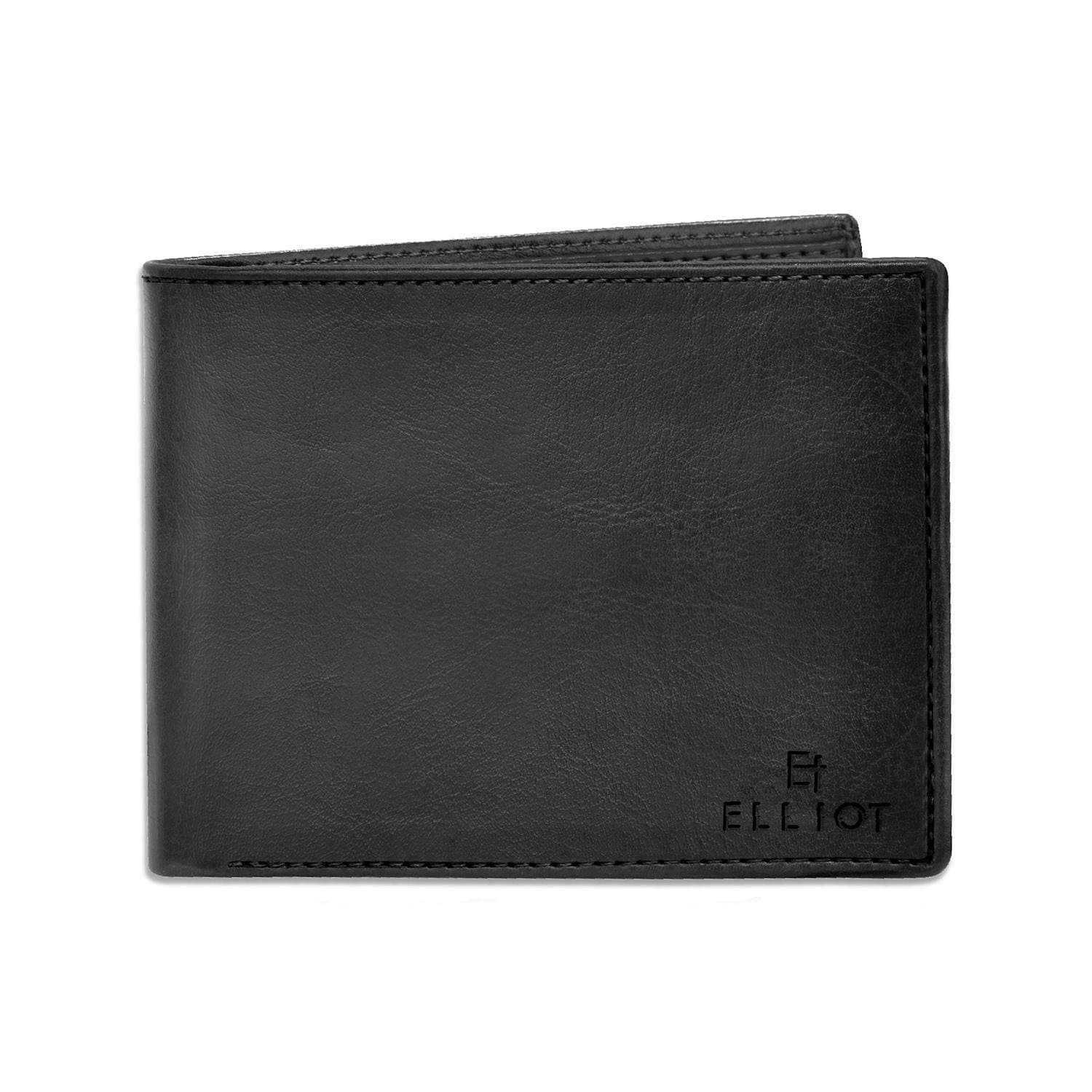 ELLIOT Black Color Nature Friendly Vegan Leather Bi Fold Bi Fold Men Wallet