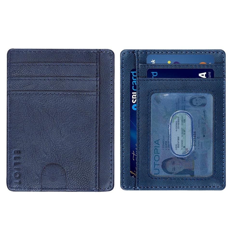 Elliot Aristocrat Series Blue Nature Friendly Vegan Leather Card Holder