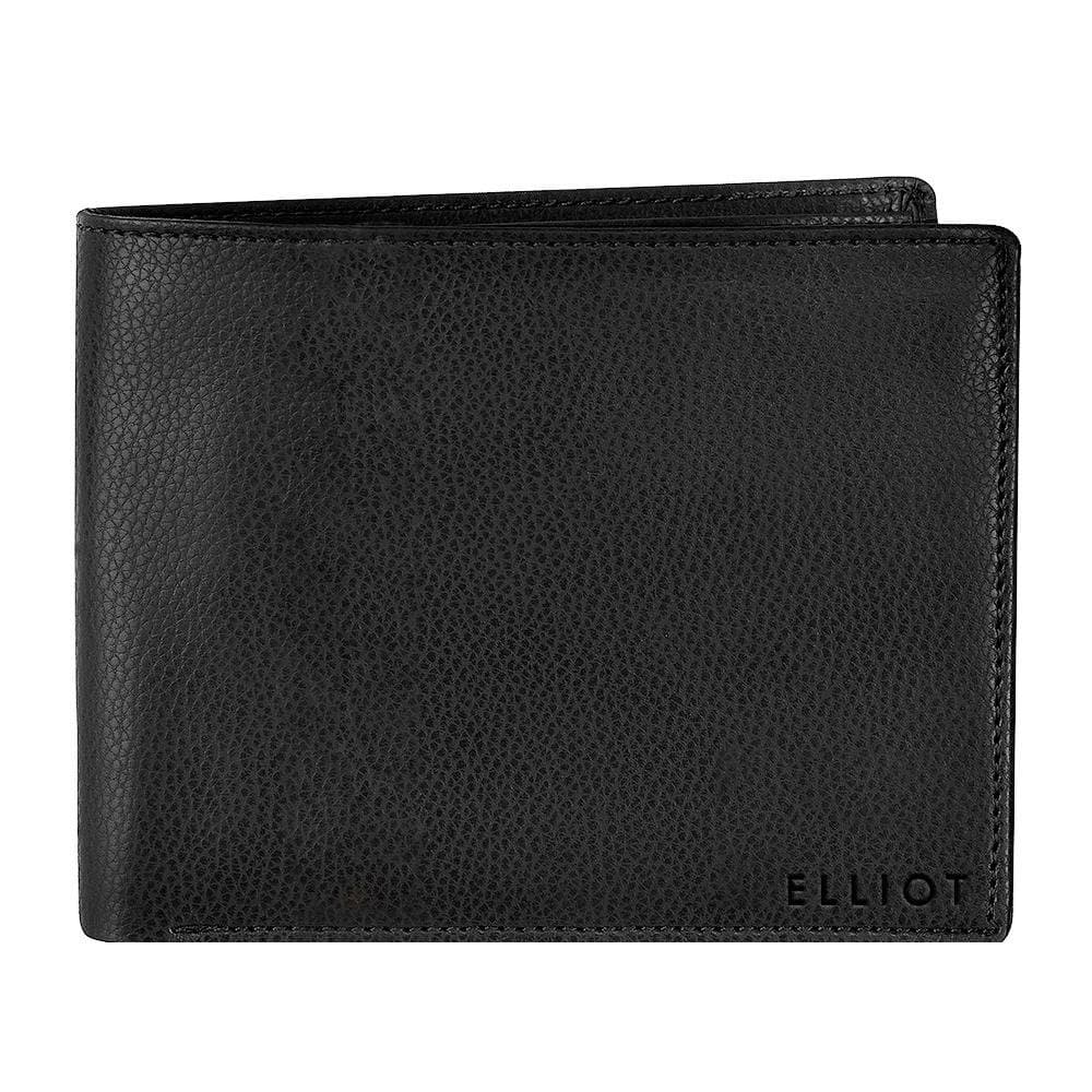ELLIOT Duke V Black Nature Friendly Vegan Leather Bi Fold Men Wallet