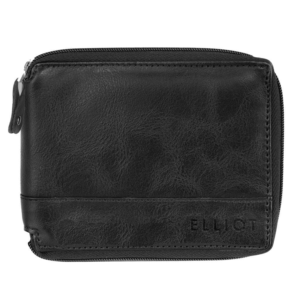 ELLIOT Zipper V Black Nature Friendly Vegan Leather Zipper Men Wallet