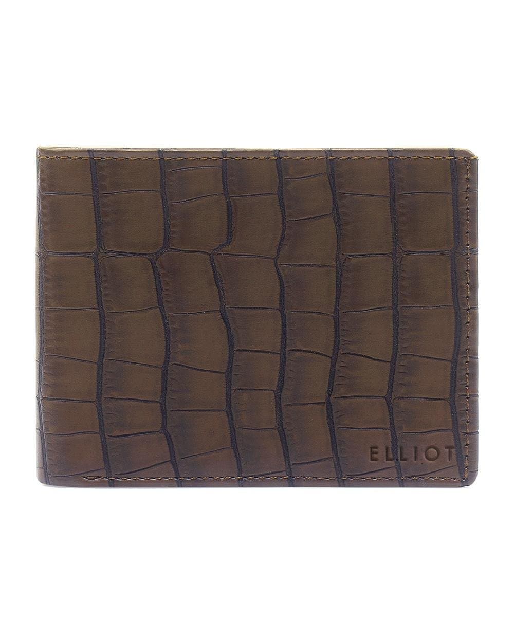 ELLIOT Brown Color Nature Friendly Vegan Leather Bi Fold Bi Fold Men Wallet