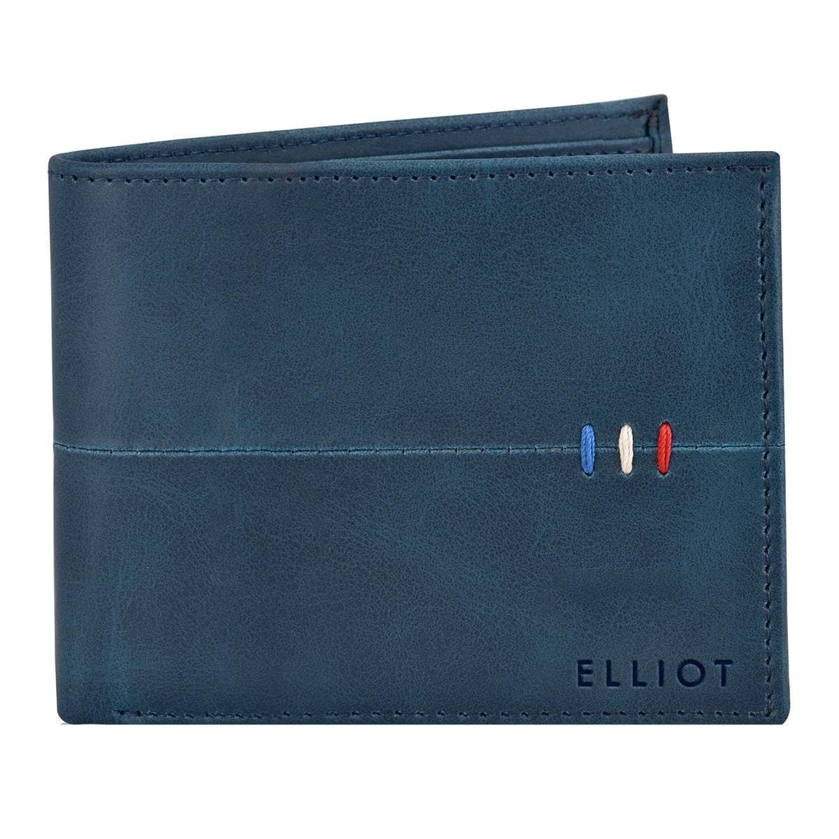 ELLIOT Daniel Blue Nature Friendly Vegan Leather Bi Fold Men Wallet