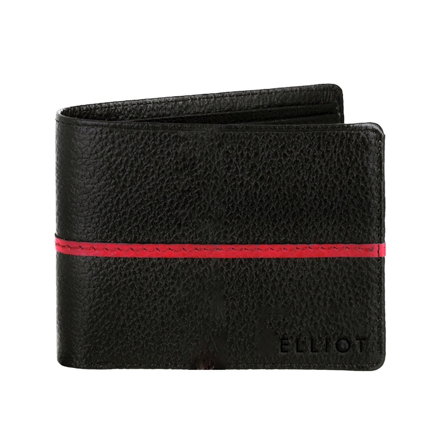 ELLIOT Newton Black Genuine Leather Bi Fold Men Wallet