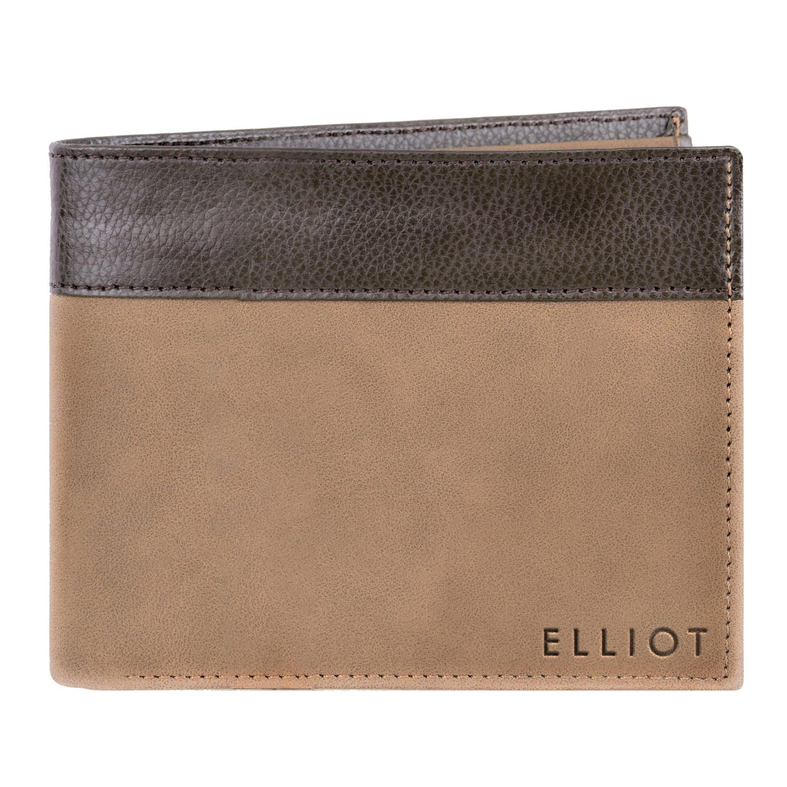 ELLIOT Zeus Brown Nature Friendly Vegan Leather Bi Fold Men Wallet