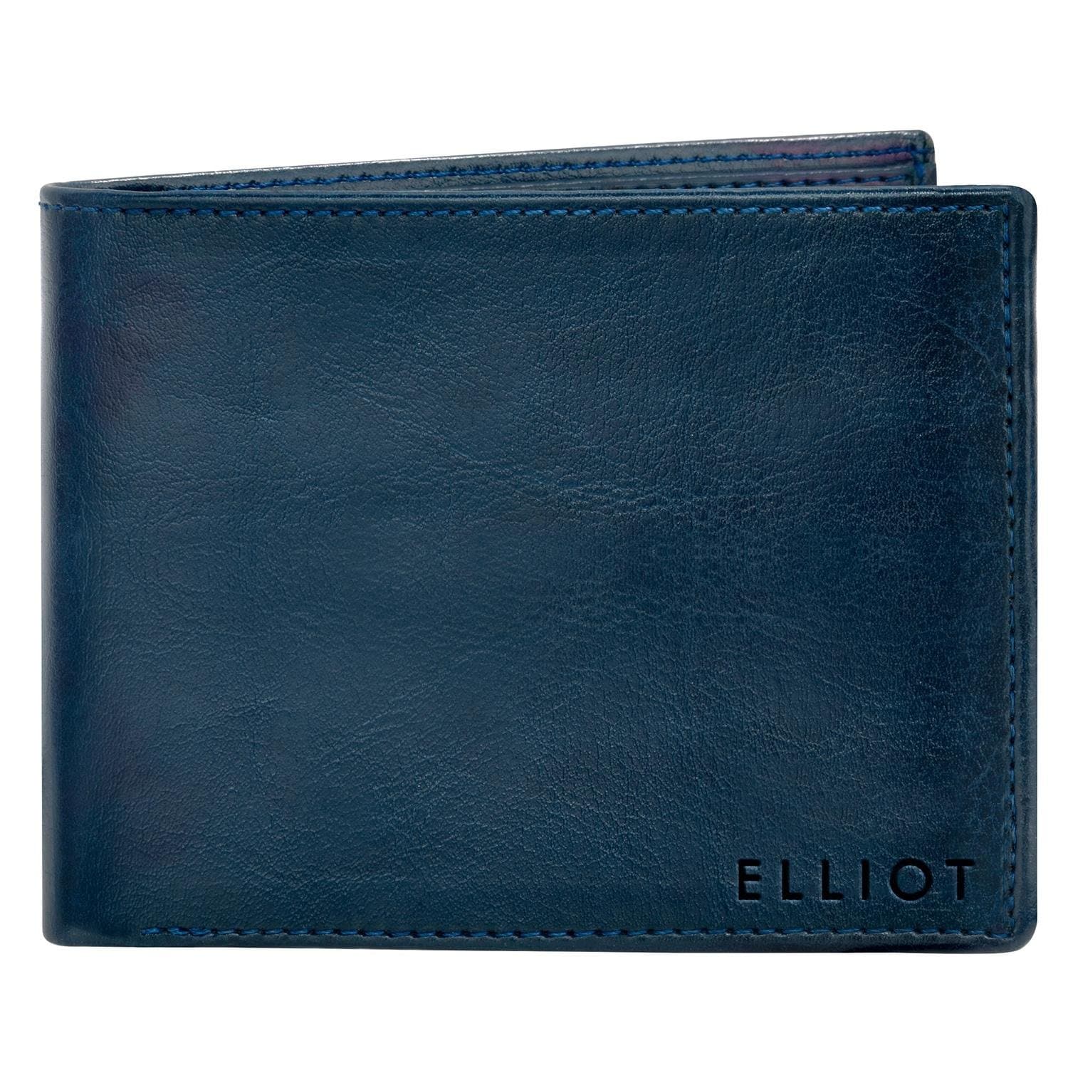 ELLIOT Blue Color Nature Friendly Vegan Leather Bi Fold Bi Fold Men Wallet
