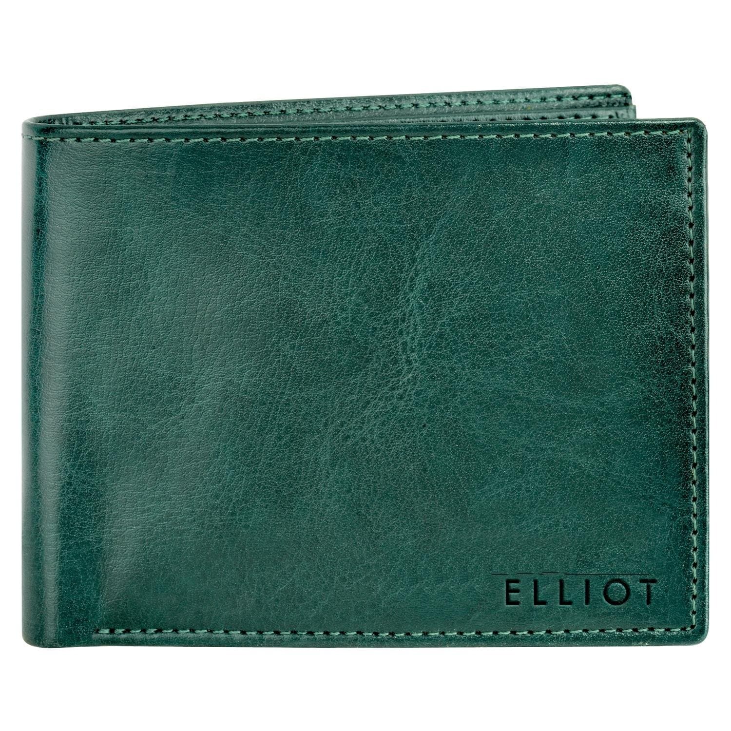ELLIOT Green Color Nature Friendly Vegan Leather Bi Fold Bi Fold Men Wallet