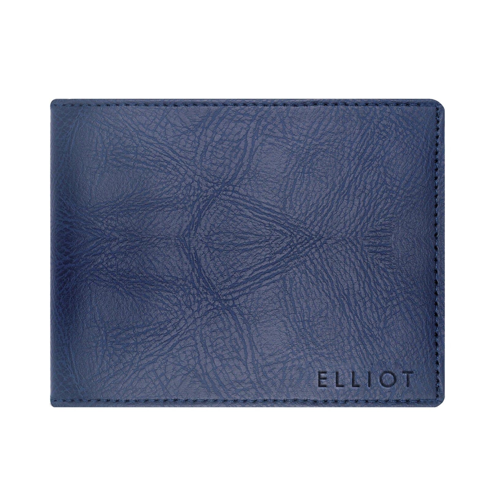 ELLIOT Veteran III Blue Nature Friendly Vegan Leather Bi Fold Men Wallet