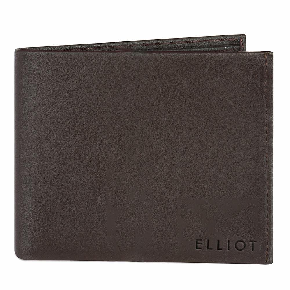 ELLIOT Elite VI Brown Premium Genuine Leather Bi Fold Men Wallet