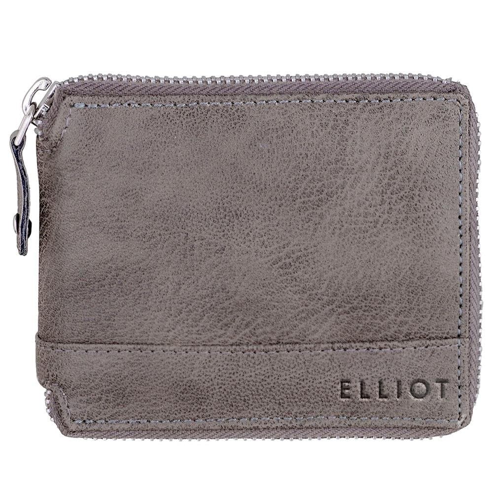 ELLIOT Zipper IV Grey Nature Friendly Vegan Leather Zipper Men Wallet
