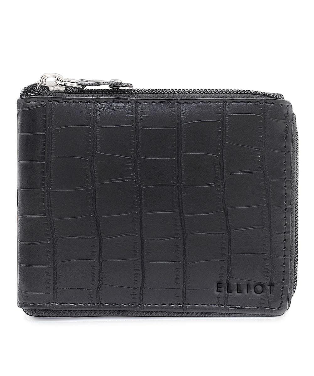 ELLIOT Black Color Nature Friendly Vegan Leather Zipper Men Wallet
