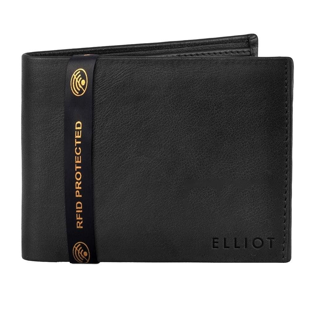 ELLIOT Imperial VI Black Leather Bi Fold Men Wallet
