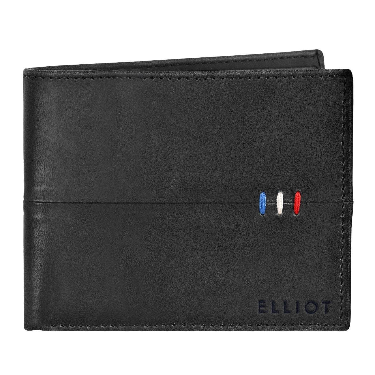 ELLIOT Daniel Black Nature Friendly Vegan Leather Bi Fold Men Wallet