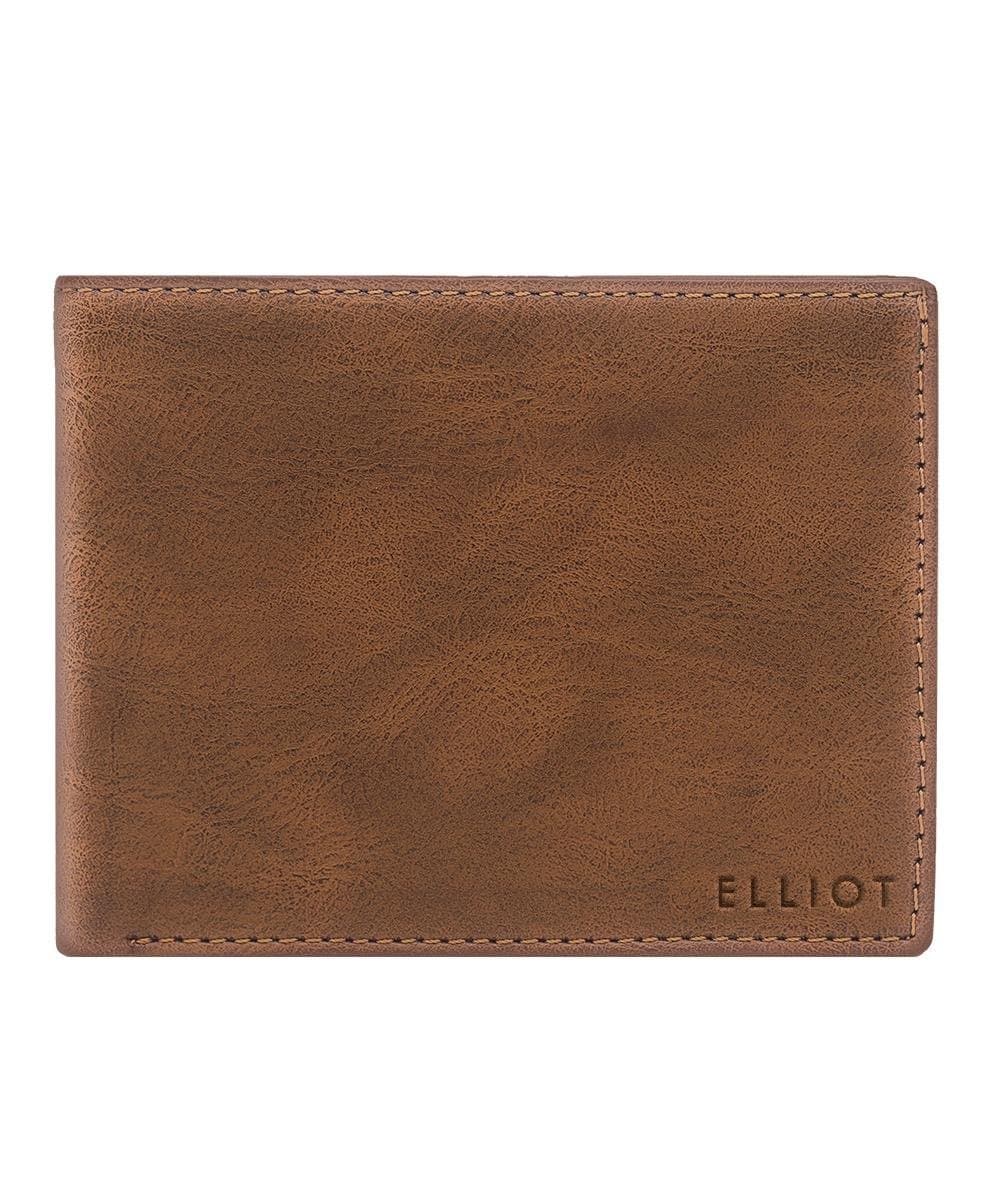 ELLIOT Tan Color Nature Friendly Vegan Leather Bi Fold Bi Fold Men Wallet