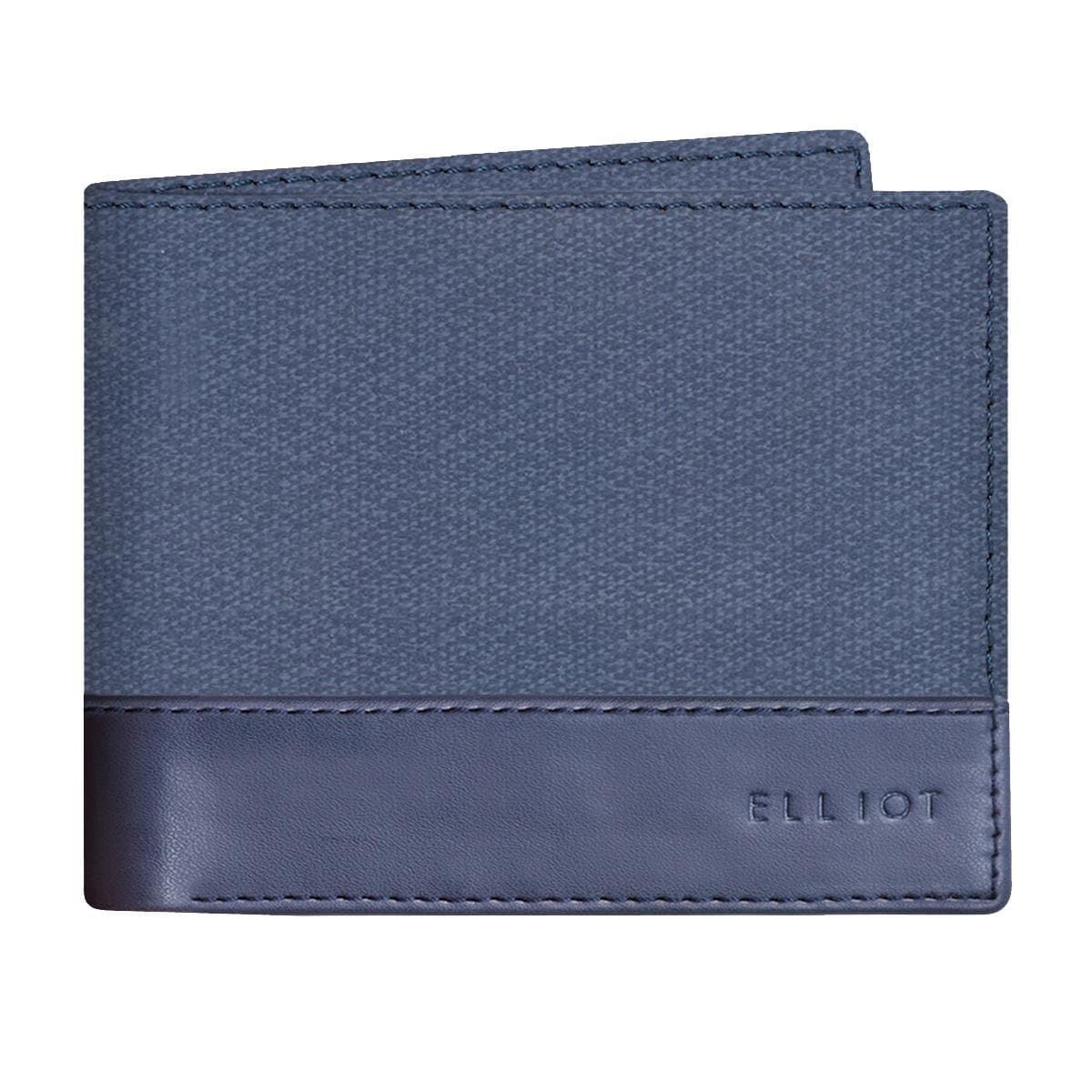 ELLIOT Zeus II Blue Nature Friendly Vegan Leather Bi Fold Men Wallet