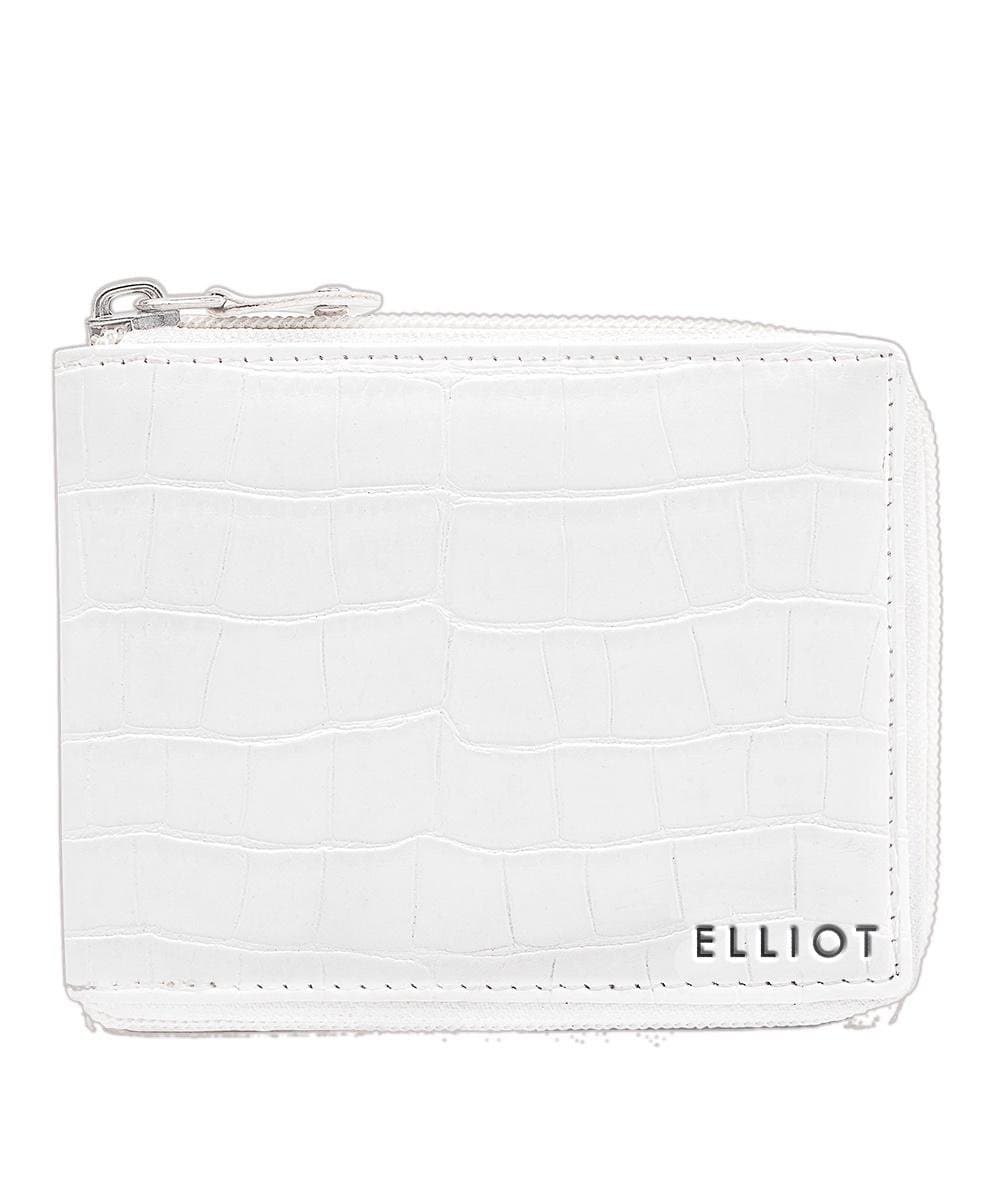 ELLIOT White Color Nature Friendly Vegan Leather Zipper Men Wallet