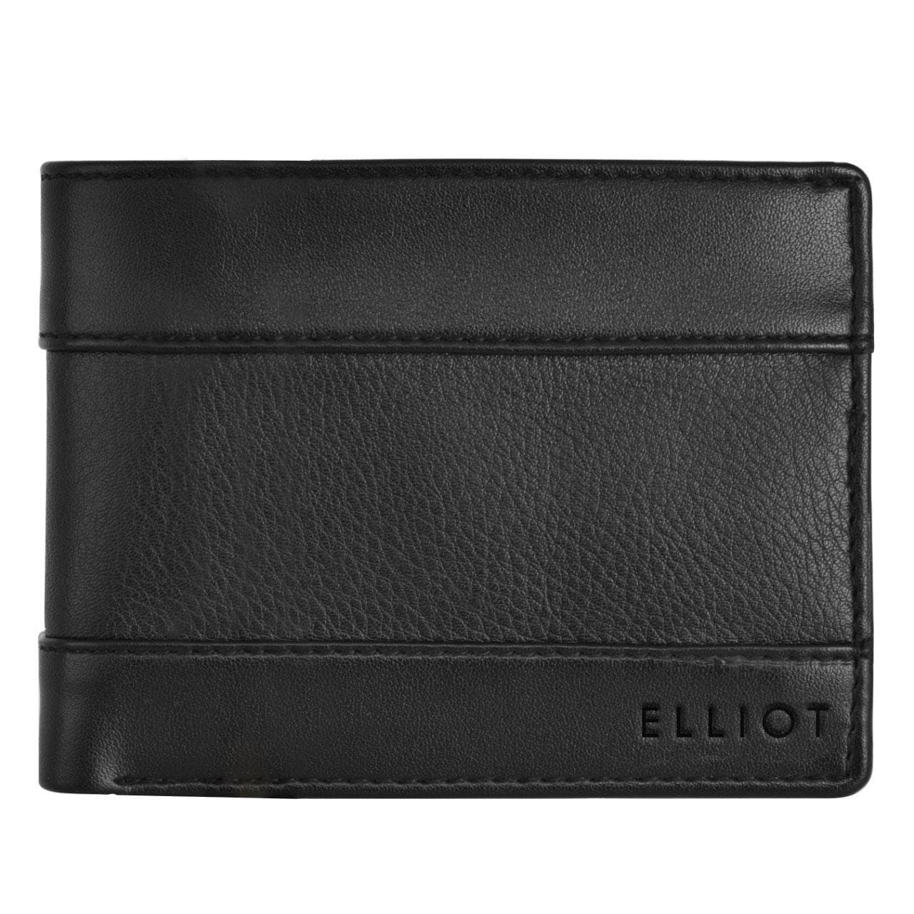 ELLIOT Black Color Nature Friendly Vegan Leather Bi Fold Bi Fold Men Wallet