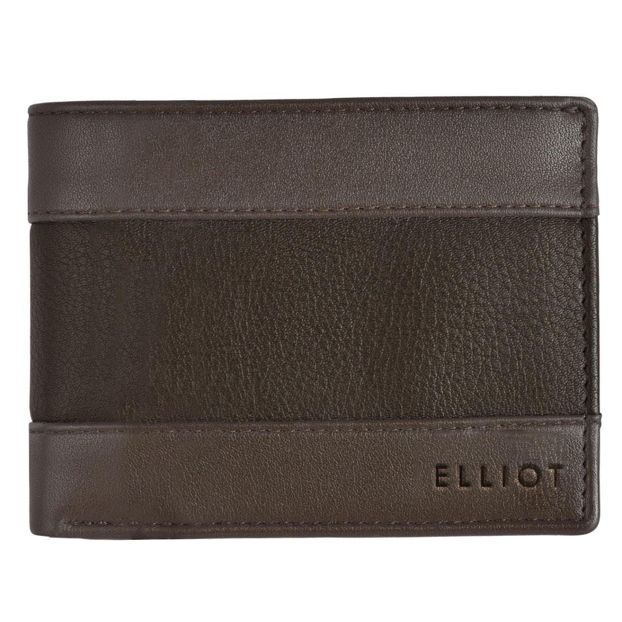 ELLIOT Brown Color Nature Friendly Vegan Leather Bi Fold Bi Fold Men Wallet