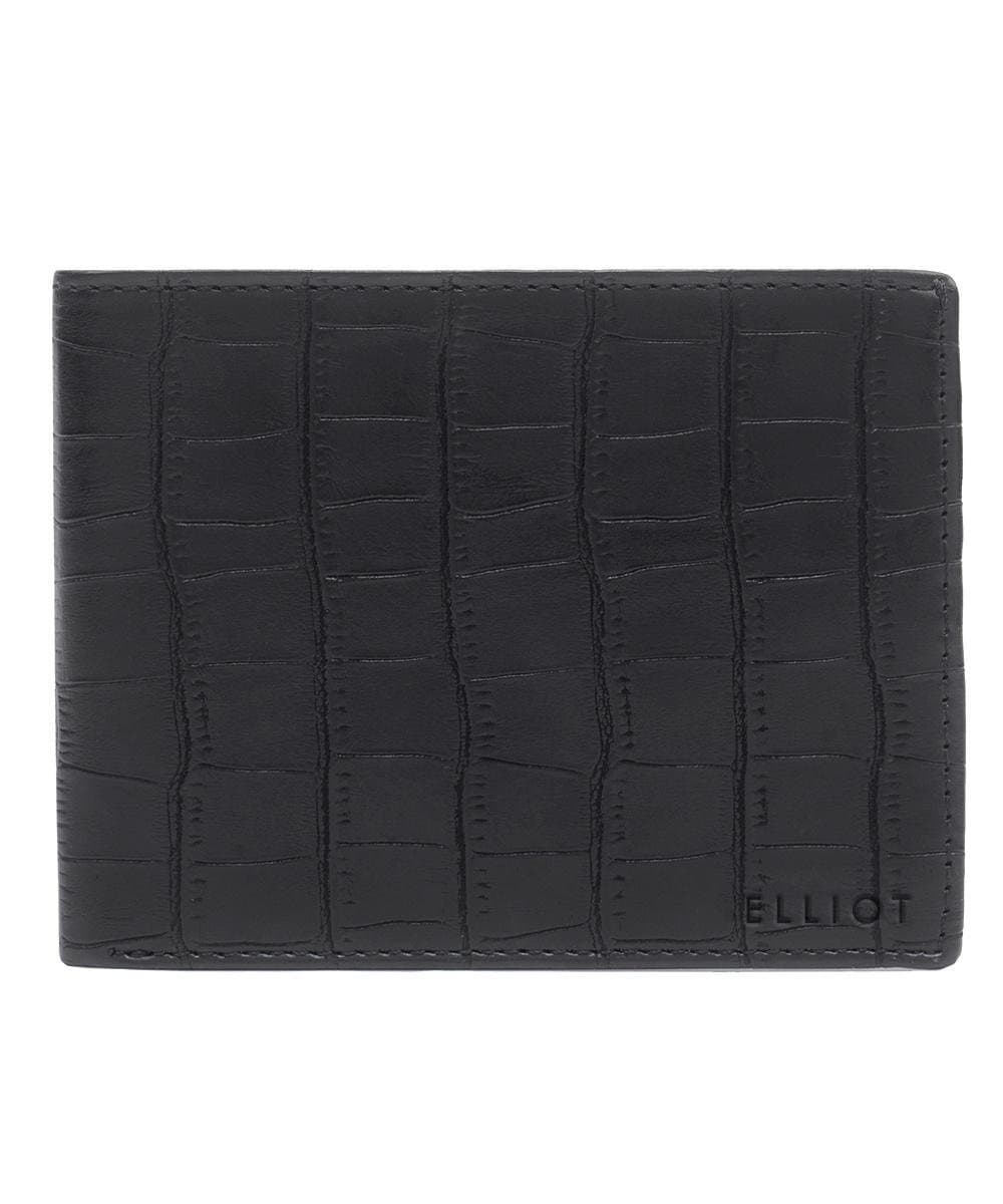 ELLIOT Black Color Nature Friendly Vegan Leather Bi Fold Bi Fold Men Wallet