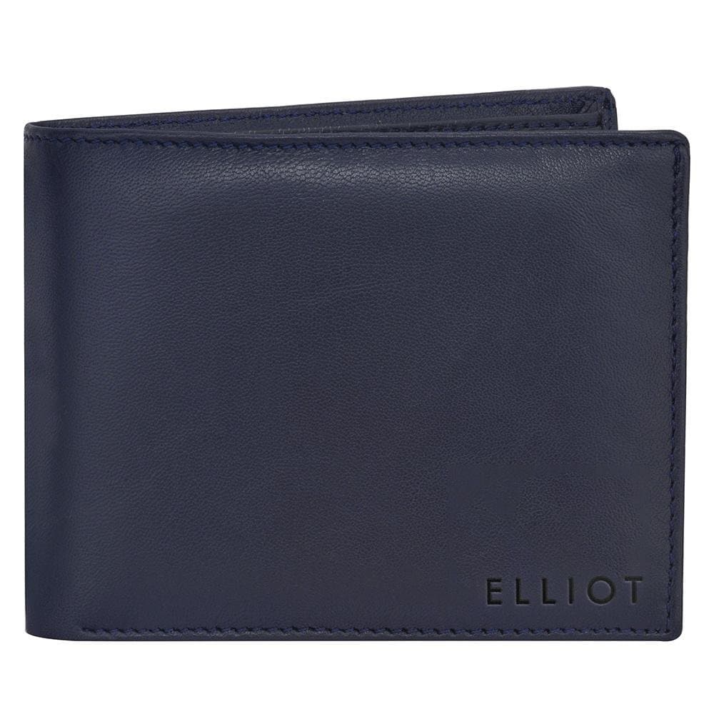 ELLIOT Blue Color Premium Genuine Leather Bi Fold Bi Fold Men Wallet