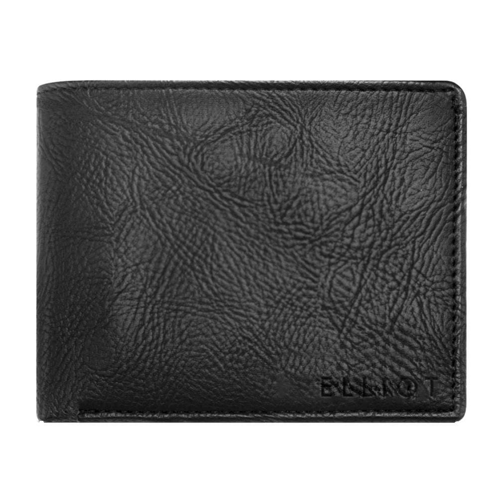 ELLIOT Veteran III Black Nature Friendly Vegan Leather Bi Fold Men Wallet