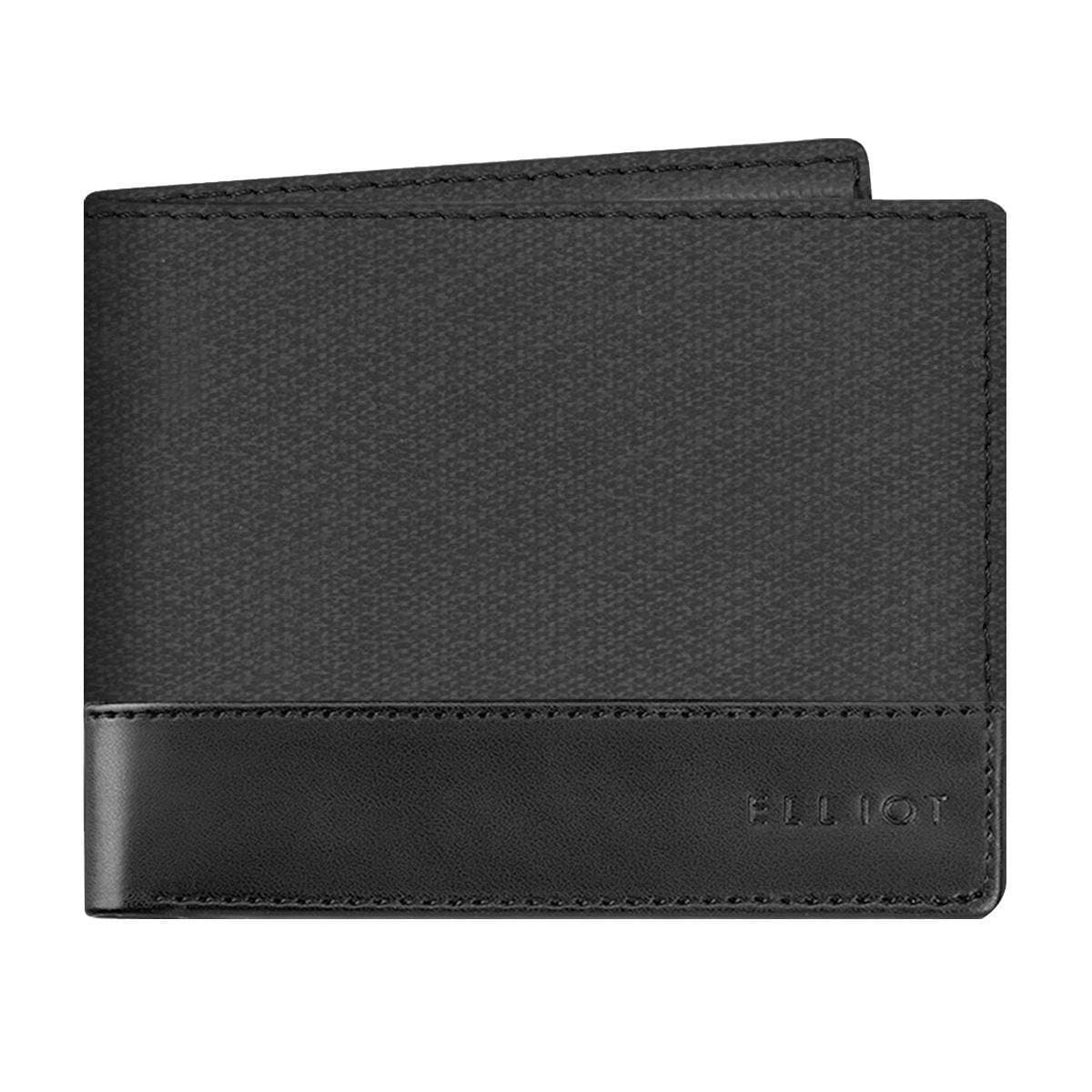 ELLIOT Zeus II Black Nature Friendly Vegan Leather Bi Fold Men Wallet