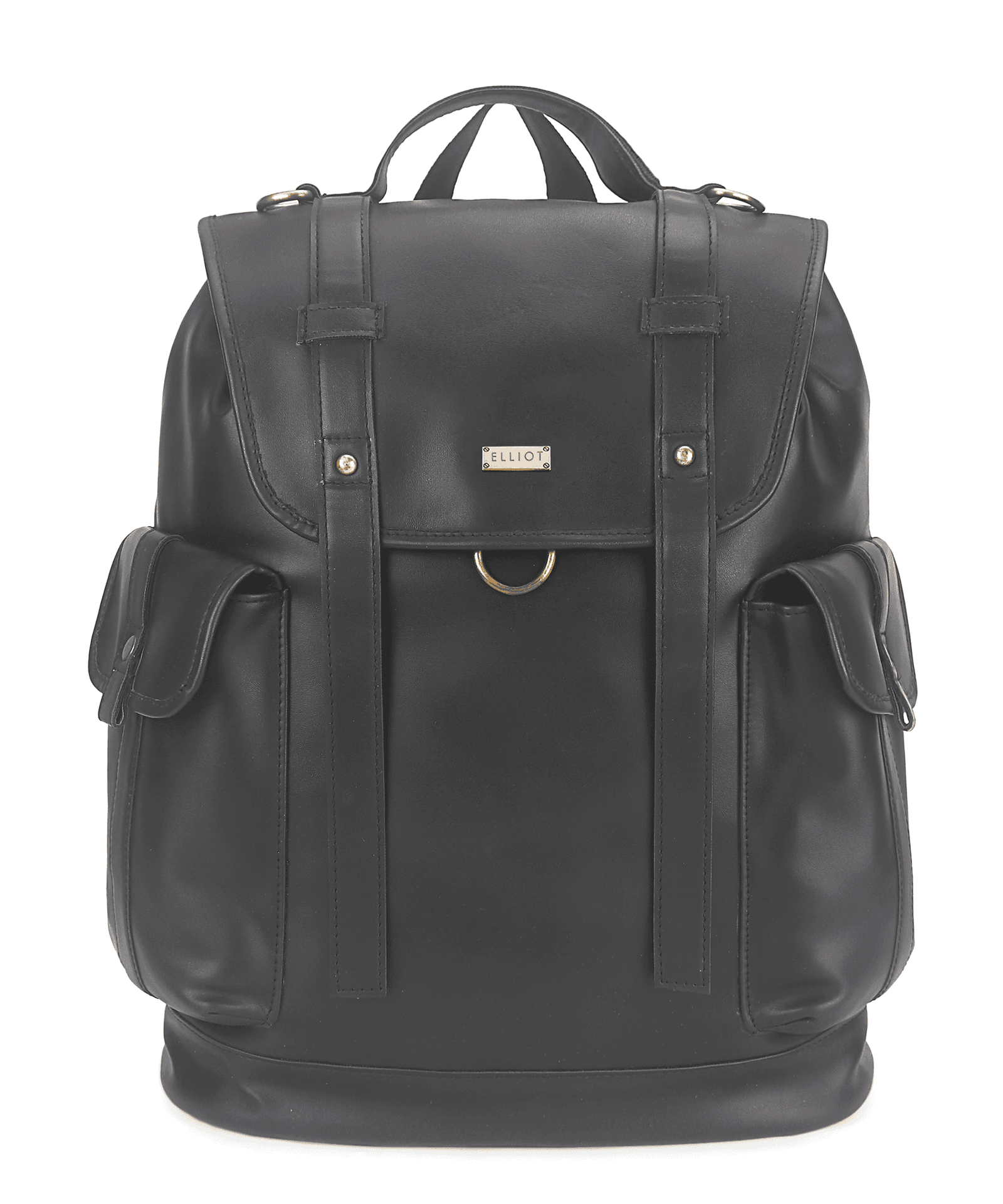 Elliot Wanderlust Brown Vegan Leather BackPack Bag – Magnetic Flap Closure, 1 Main Compartment, Organizer Pockets, Stylish Work