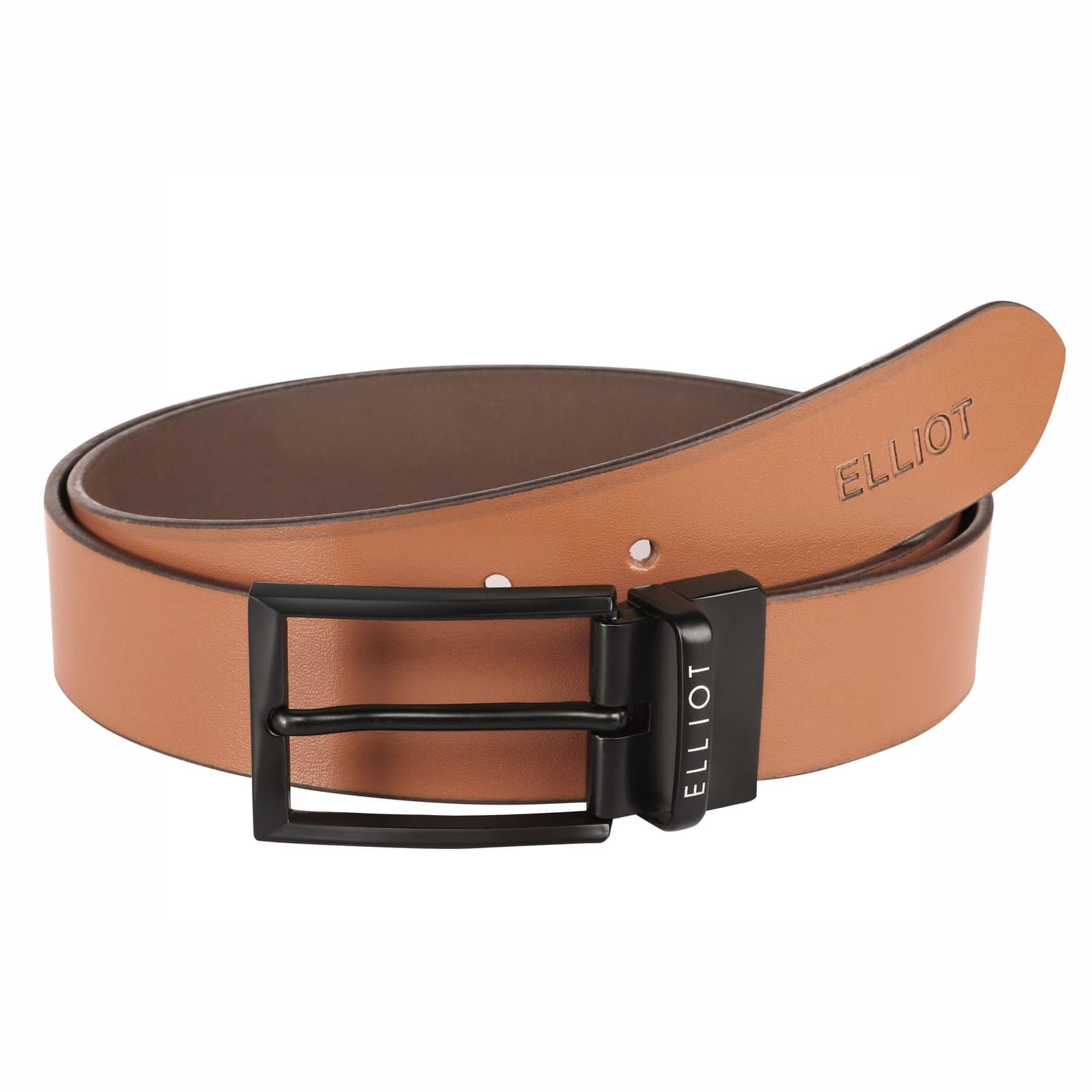 Elliot MJ Series Premium Leather Men’s Belt , Tan Finish, Clamp Lock Closure, Daily Wear & Business Use, 30mm Width and 42 Inches Length