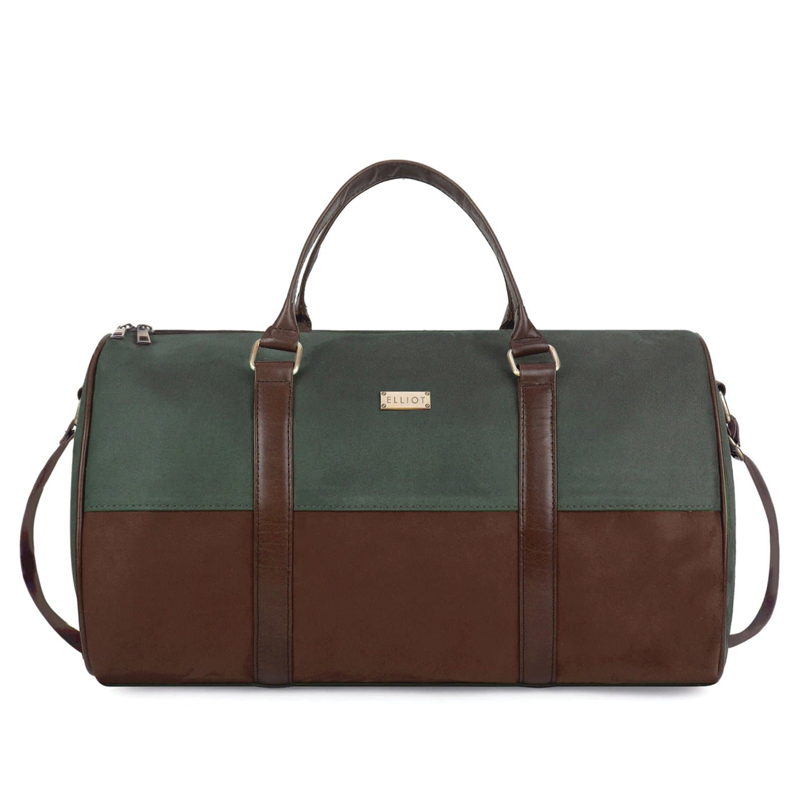 Elliot Anush Vegan Leather Travel Duffel Bag – 1 Main Compartment, 2 Inner Open Pockets, 1 Inner Zip Pocket, Zip Closure, Detachable Strap, 42x22x22 cm, Unisex Bag