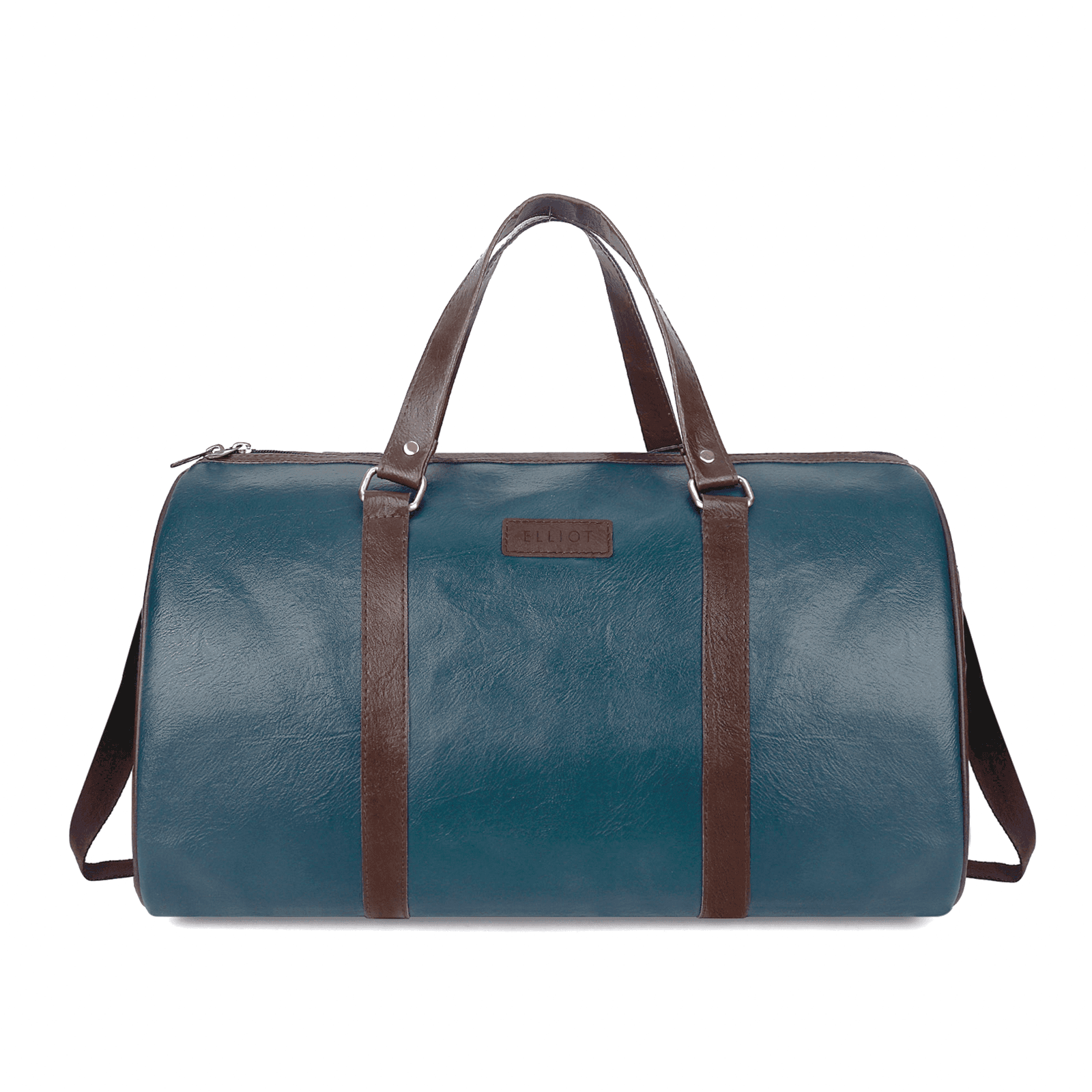 Elliot Apollo Vegan Leather Duffel Bag – Blue Color, 1 Main Compartment, 2 Handles, Adjustable Strap, Travel, Office & Gym Use, 6-Month Warranty, 45x26x23 cm