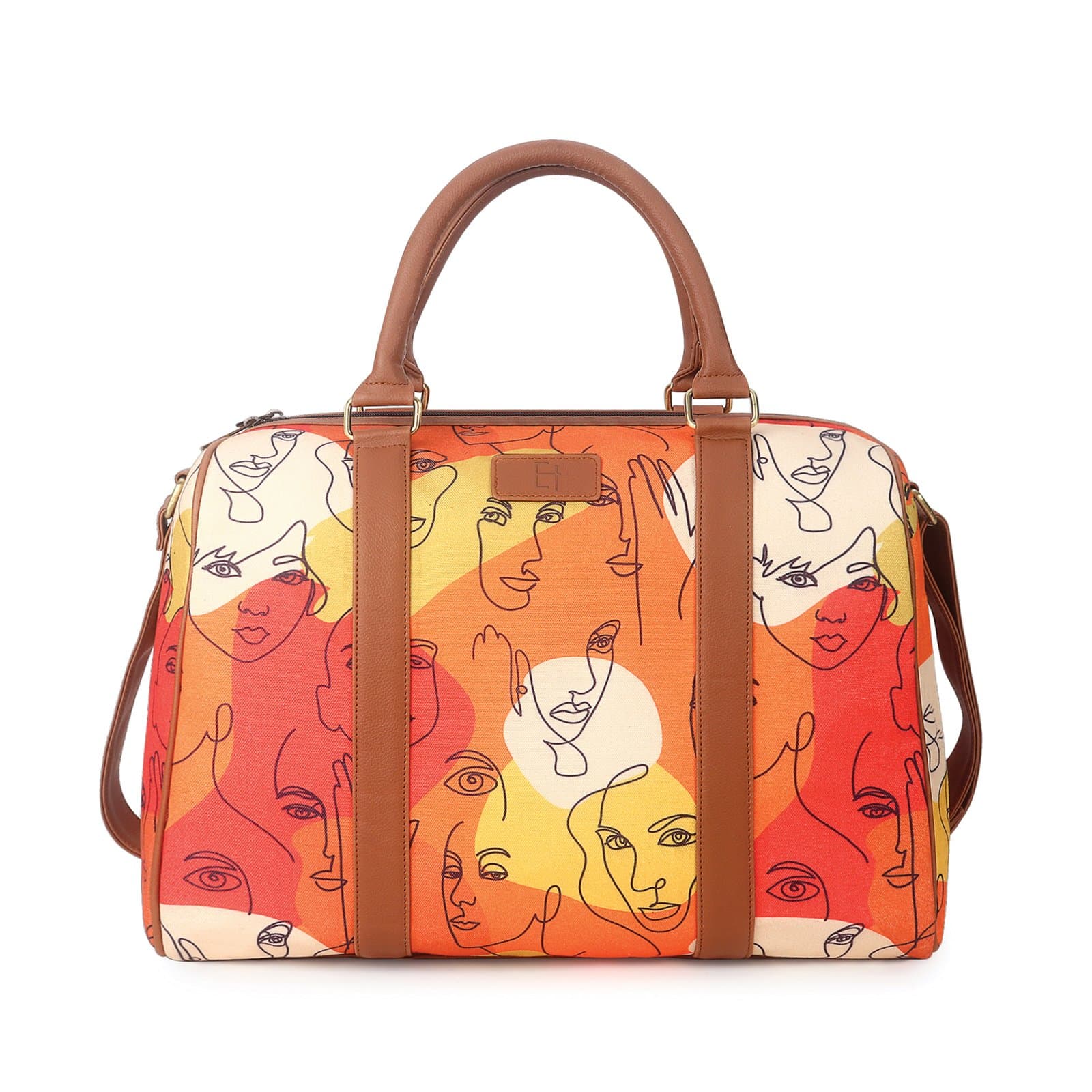 Elliot Art Series Travel Duffel Bag | Unisex Multicolour Canvas Bag with Outer & Inner Pockets | Detachable Strap + Zip Closure | Perfect for Office & Travel