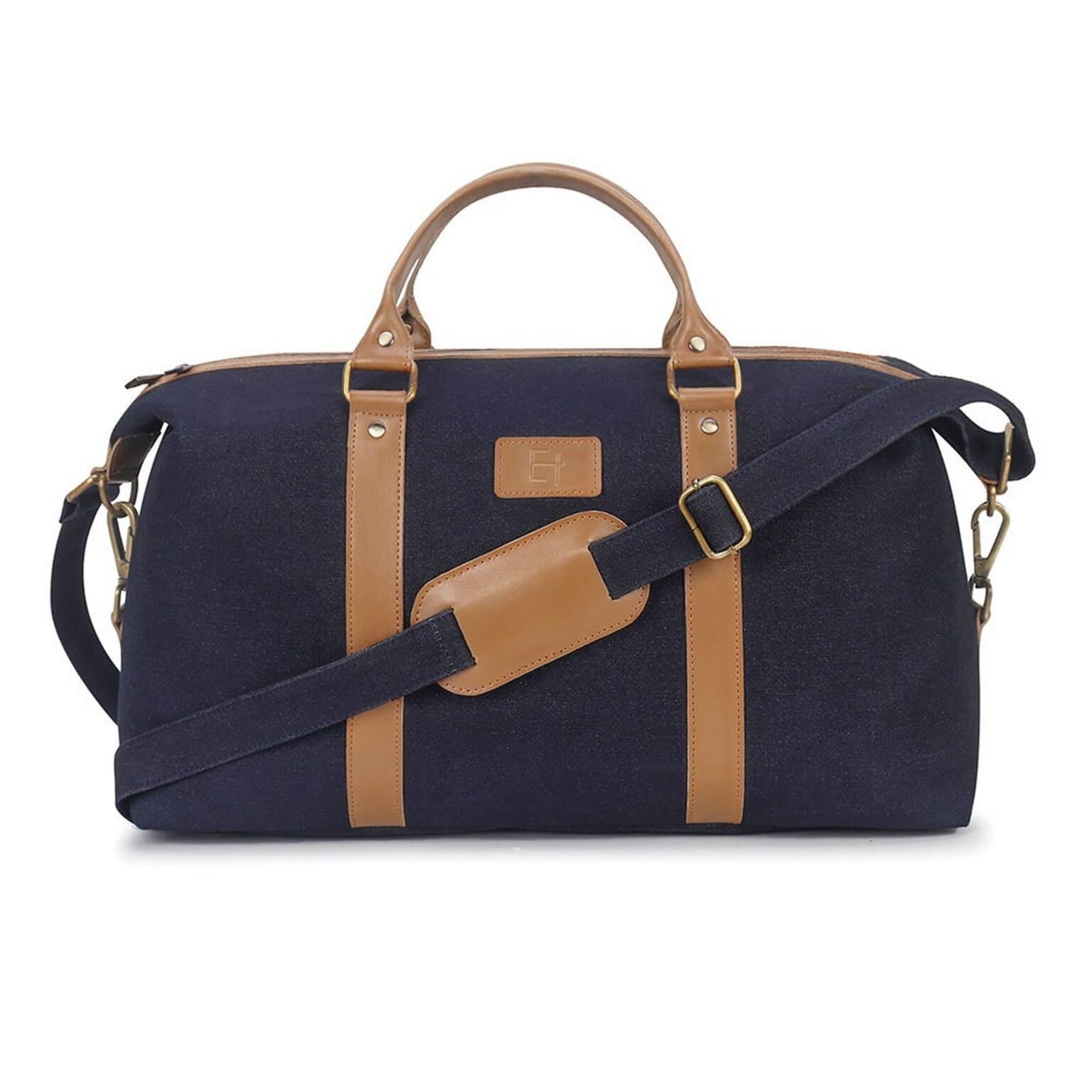 Elliot Canvas Series Unisex Blue Denim Fabric Luggage Bag | Main Compartment, Inner Zip & Open Pockets | Durable & Comfortable for Daily Commute