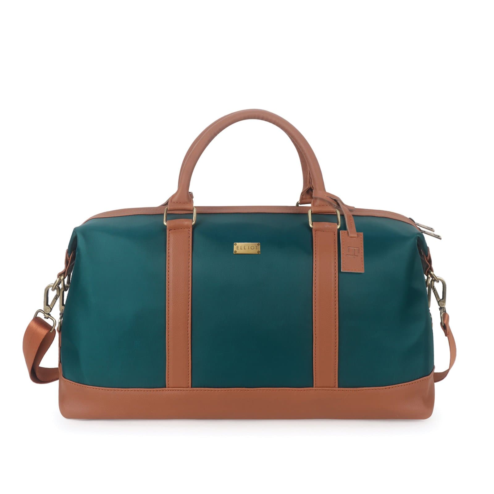 Elliot Hydra Series Green Colour Duffel Bag | Unisex Water Resistant Travel & Office Bag | Zip Closure with Detachable Strap | Spacious & Compact Design | With Warranty