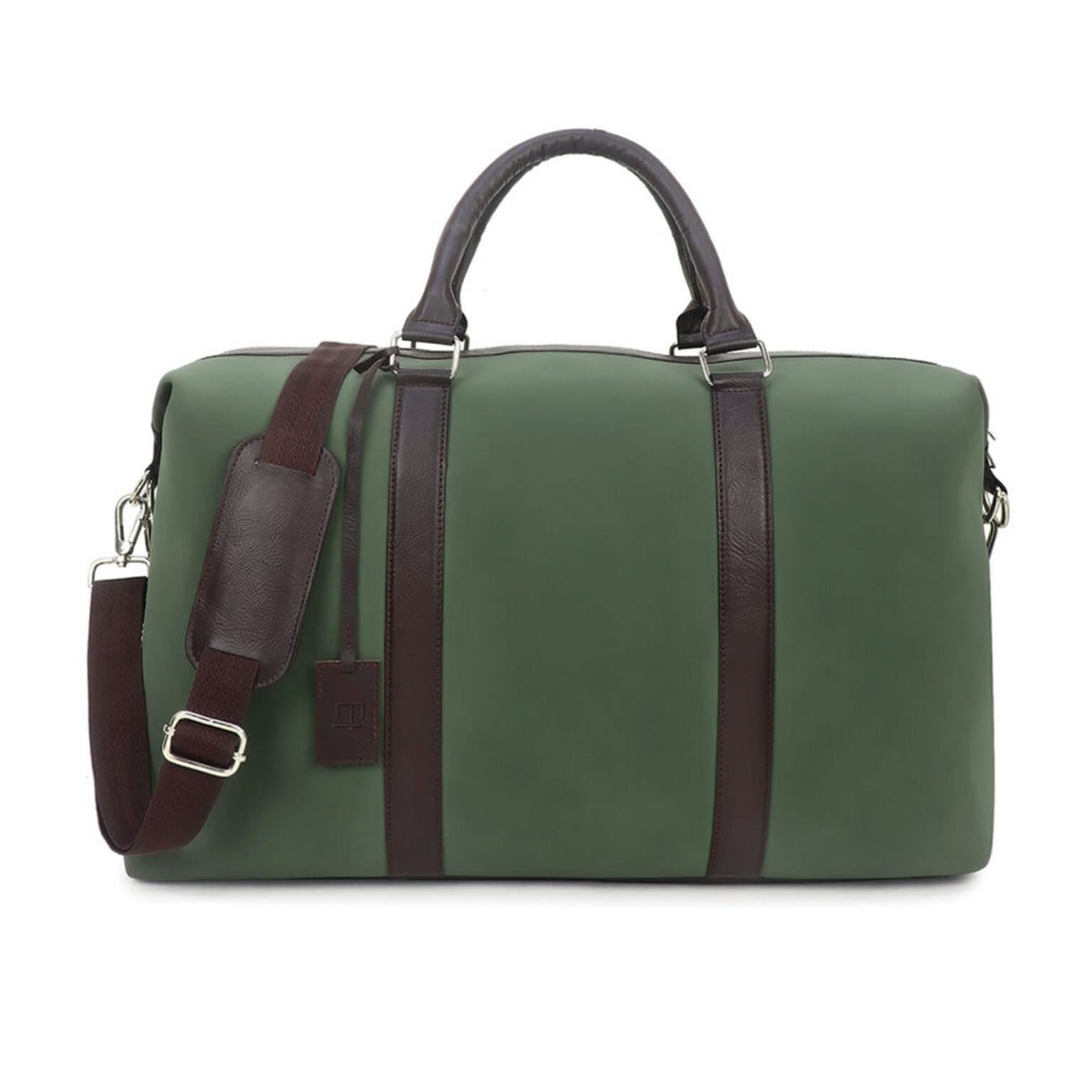 Elliot Vegan Leather Texas II Travel Bag | Green Luggage for Men & Women | 1 Main + Inner & Outer Pockets | Multipurpose Travel & Daily Use