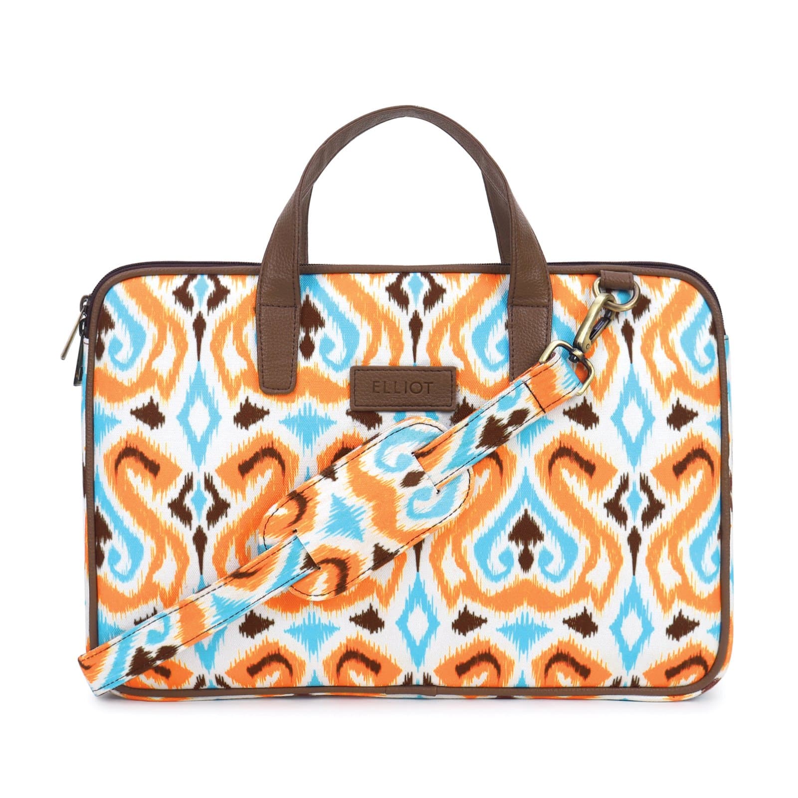 Elliot ART Series Multicolor Printed Bonded Canvas Fabric Laptop Messenger Bag | Fits 15 Inches Laptops | Unisex Design – Perfect for Professional & Casual Laptop Office Bag for Men & Women