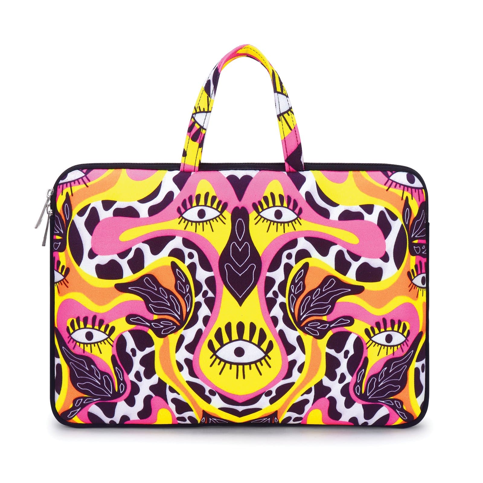 Elliot ART Series Multicolor Printed Bonded Canvas Fabric Laptop Messenger Bag | 15-Inch Capacity, Synthetic Fabric, Stylish Design, Perfect for Professional & Casual Laptop Office Bag for Men & Women.