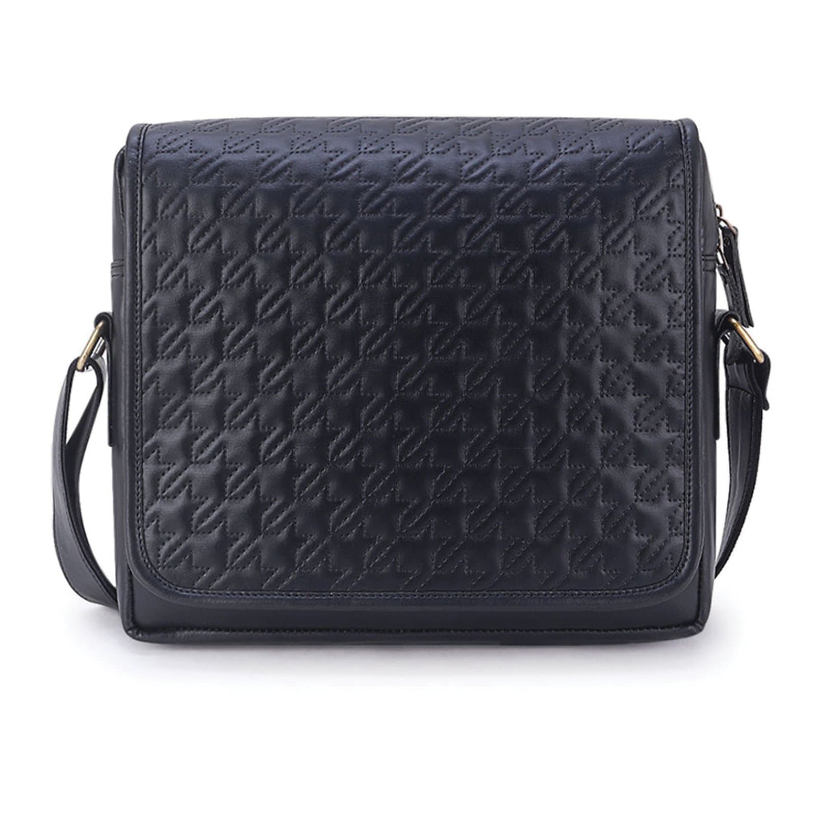 Elliot Morgan Series Messenger Bag – Magnetic Flap, Main Compartment with Tablet Sleeve, Inner & Outer Zip Pockets – Multi-Purpose Shoulder Bag for Men & Women, Black Color