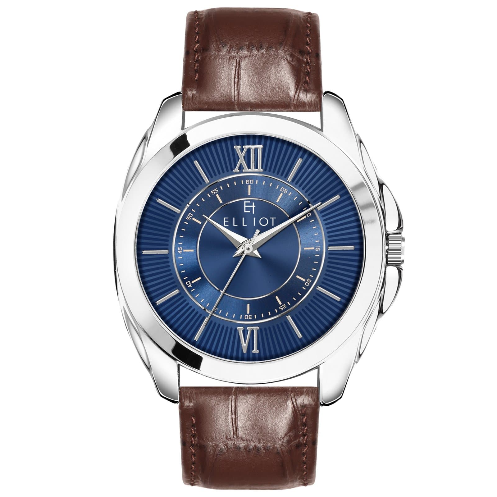 Elliot IMP II Blue Dial Brown Strap Vegan Leather Men’s Watch | Classic Wear | Analog Display | 38.5mm Dial | Alloy Case