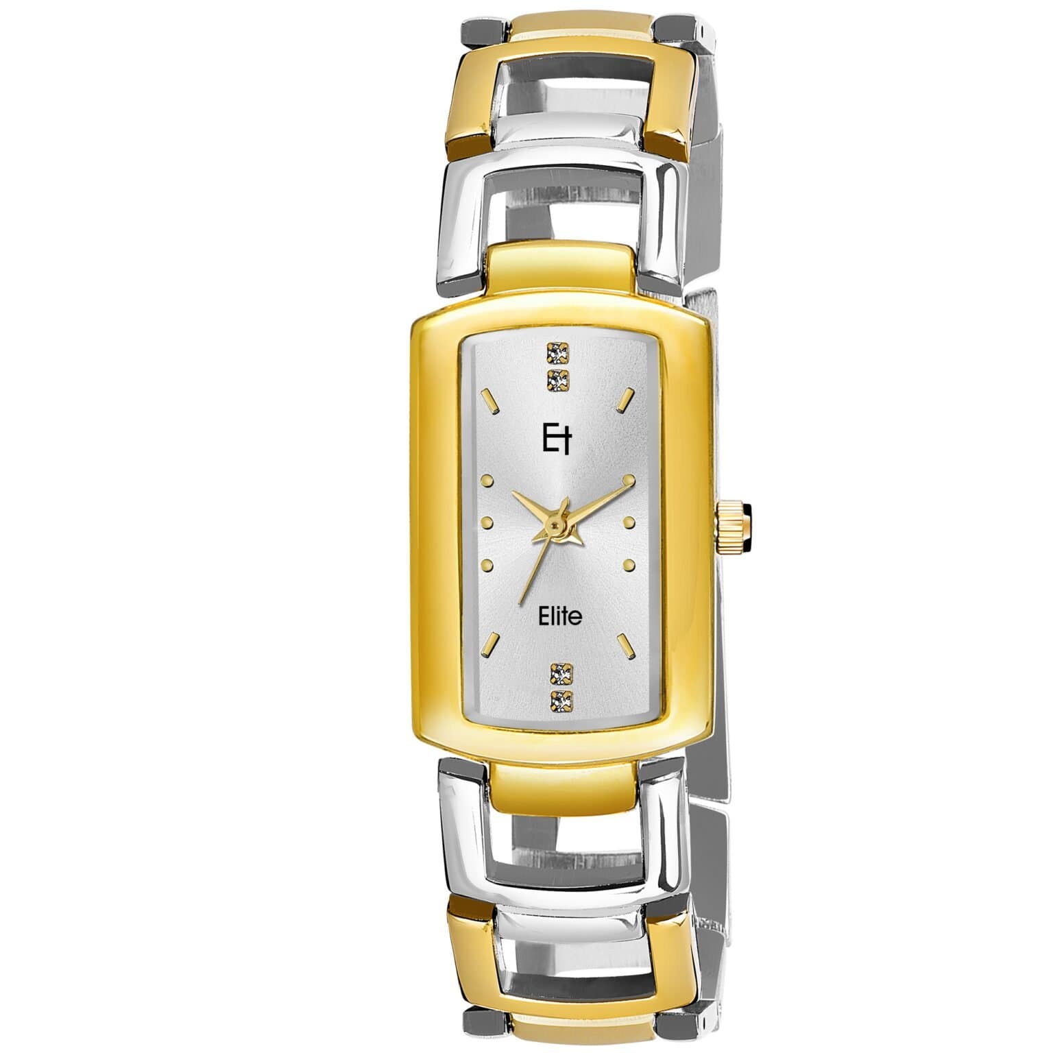 Elliot Elite XII Women’s Wrist Watch Silver Dial Two-Tone Strap Brass Body – Elegant & Casual Wear – Anti-Fade Finish
