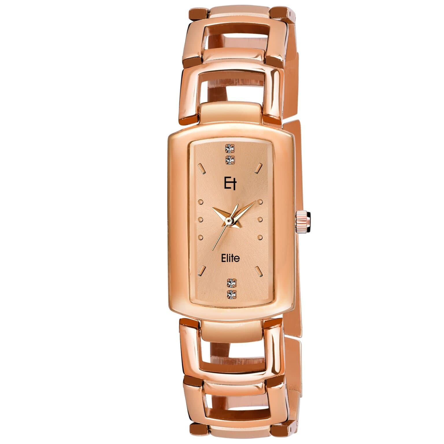 Elliot Elite XII Rose Gold Dial Watch for Women with Rose Gold Brass Strap – Party & Daily Use – Premium Shine