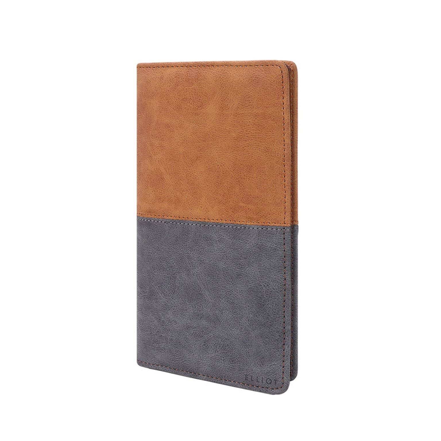 Elliot Vegan Leather Retro II Series Brown Cheque Book Holder, Debit/Credit Card Holder Travel Organizer Document Bag for Men & Women Small Accessories