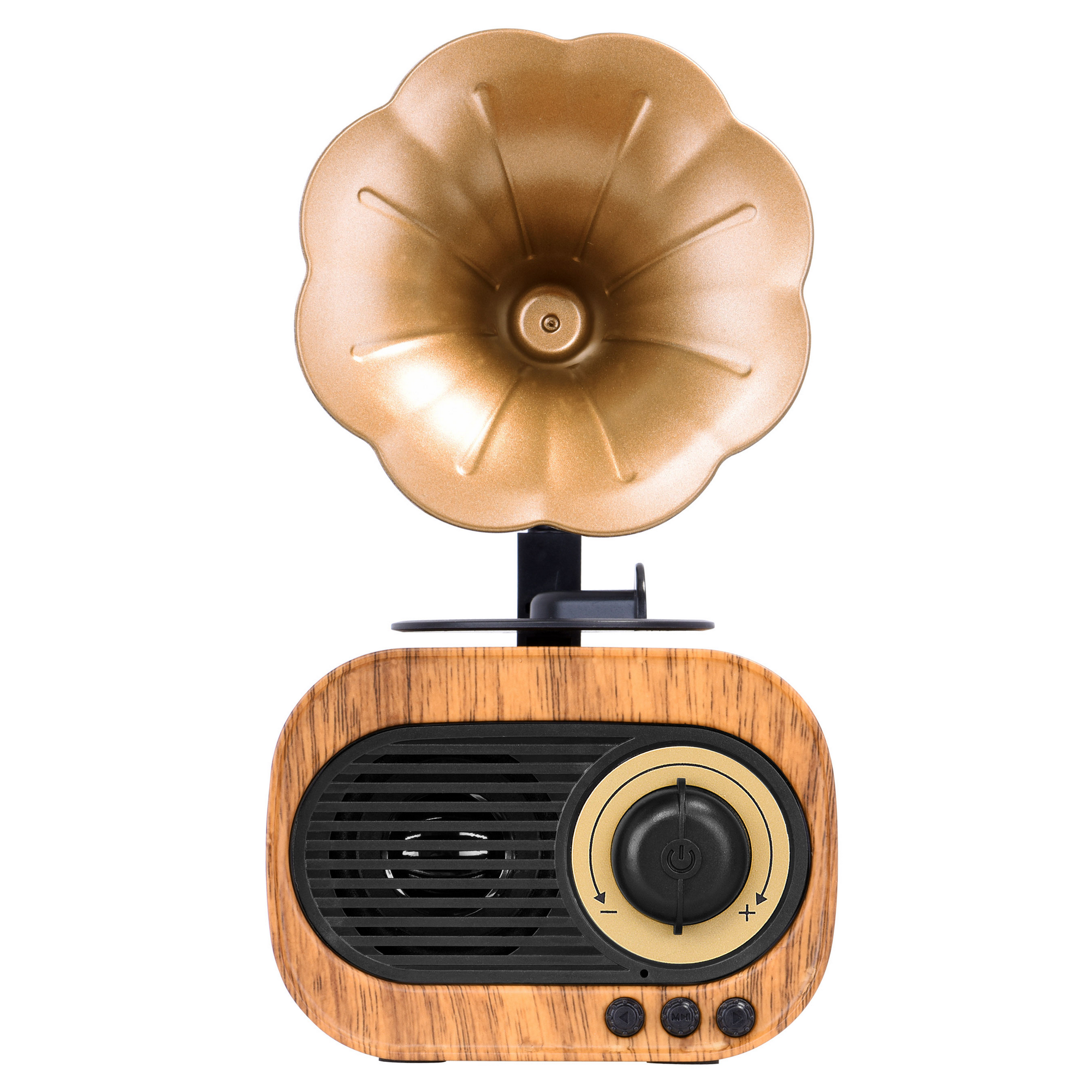 Elliot Gramophone Bluetooth Speaker With 3-6 Hour Playing Time, Built-In Mic, Handsfree Call, Aux Line, Usb Flash Drive, Micro Sd Card, Hd Stereo Sound And Bass
