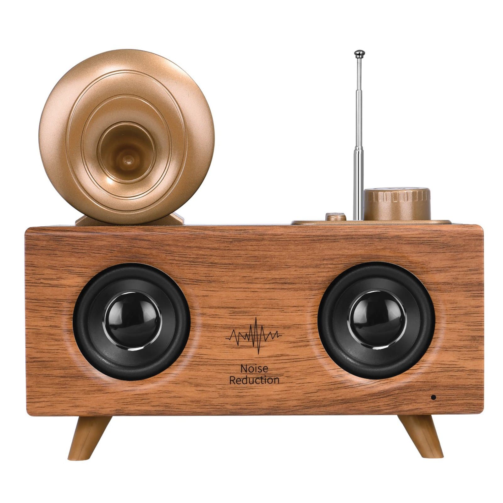 Elliot Woodpecker Bluetooth Speaker With 6-8 Hour Playing Time, Fm Radio,Built-In Mic, Handsfree Call, Aux Line, Usb Flash Drive, Micro Sd Card, Hd Stereo Sound And Bass(Brown Wooden)
