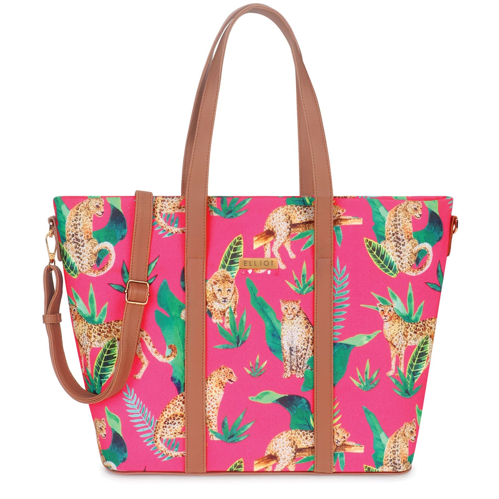 Elliot Women’s Satchel Handbag – Art Series Multicolour Canvas, 1 Main Compartment, Outer & Inner Zip Pockets – For Work, Day Outings & More – 6-Month Warranty