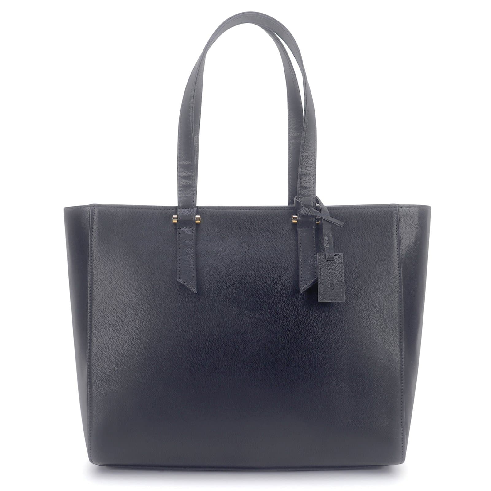 Elliot Aristocrat Black Tote Handbag for Women – Premium Vegan Leather, 1 Main Compartment with Inner Zip & Open Pocket – Stylish Hand-Carry for Office & Casual Outings