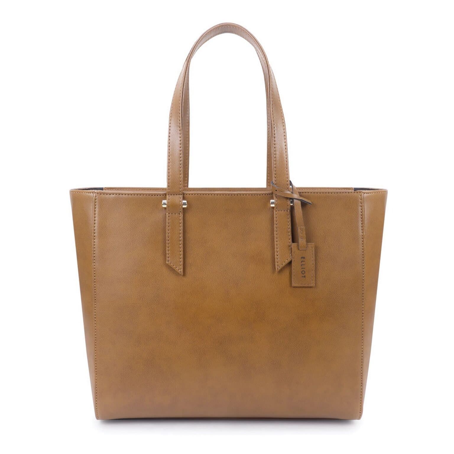 Elliot Women Tote – Aristocrat Tan Handbag with Vegan Leather Finish, Structured Handle & Inner Pockets – Sleek Daily & Professional Use Bag