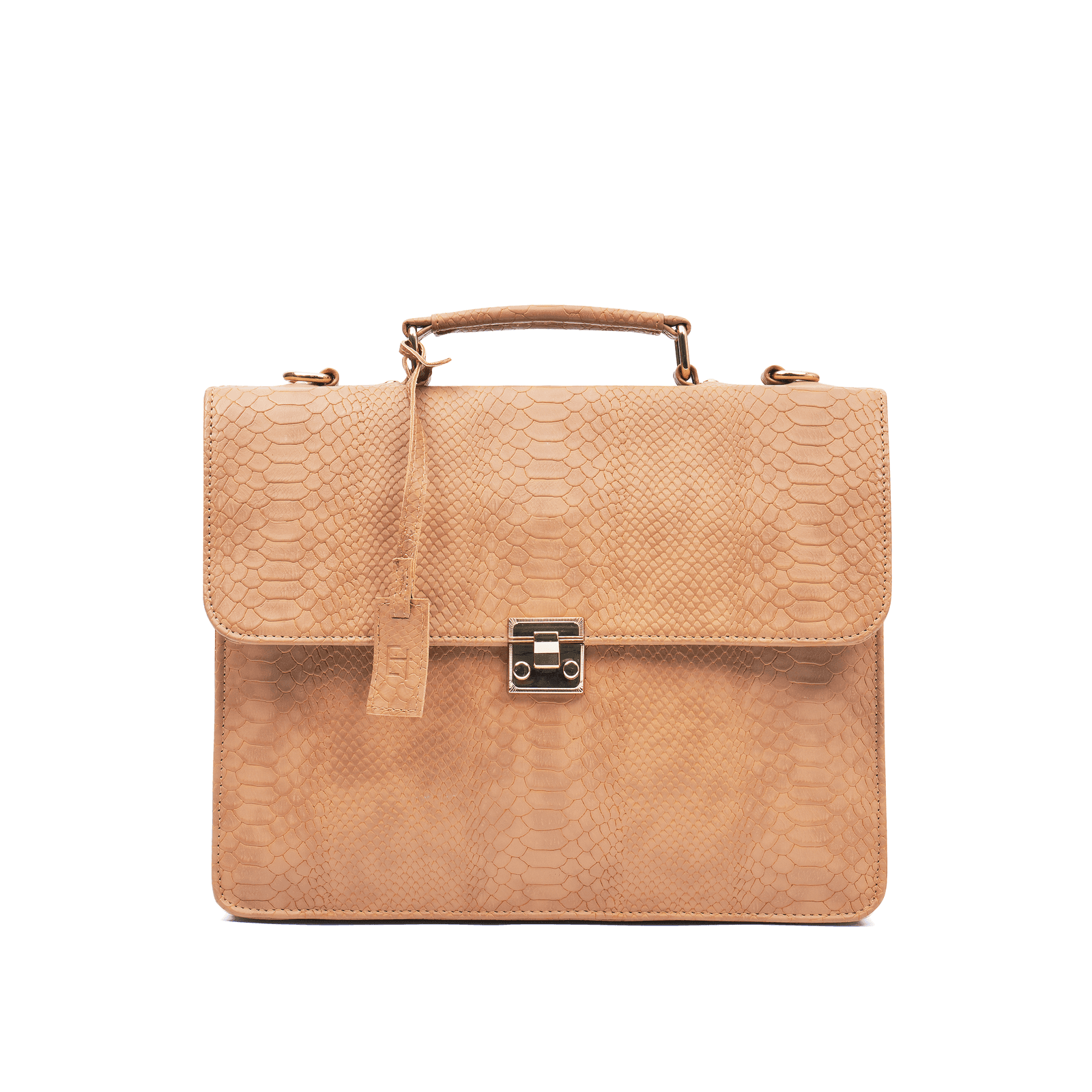 Elliot Majestic Series Handbag for Women | Vegan Leather Tote Bag with Push Lock Closure, 2 Main Compartments, iPad Padded Pocket, 1 Top Handle, Detachable Sling Strap | Office & Casual Use | Beige