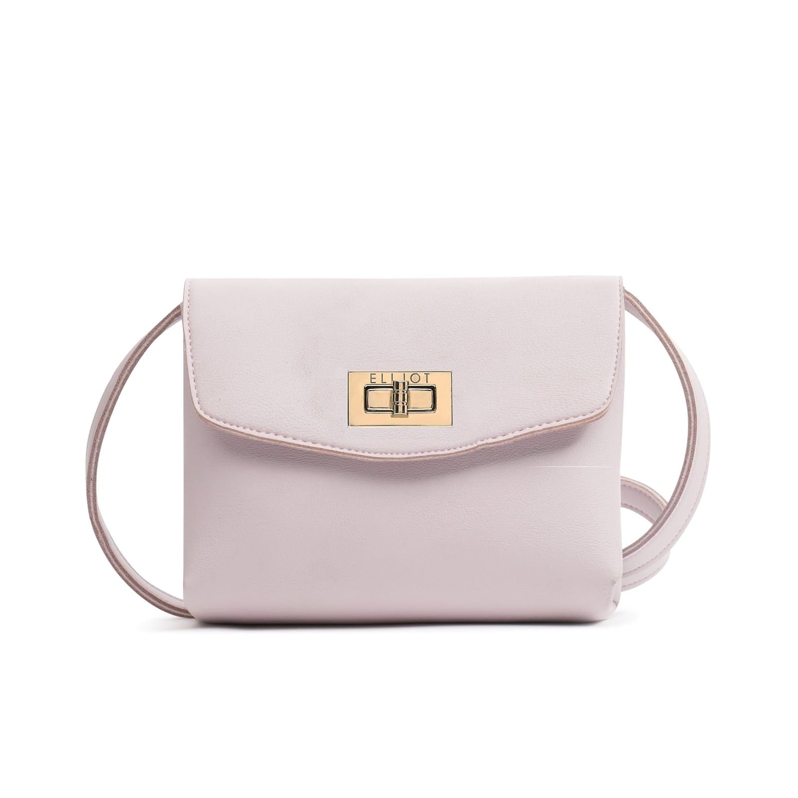 Elliot Women’s Diva Blush Pink Series Mini Purse – Elegant Vegan Leather with Twister Lock, Two Compartments, Compact Design – Everyday or Travel Use