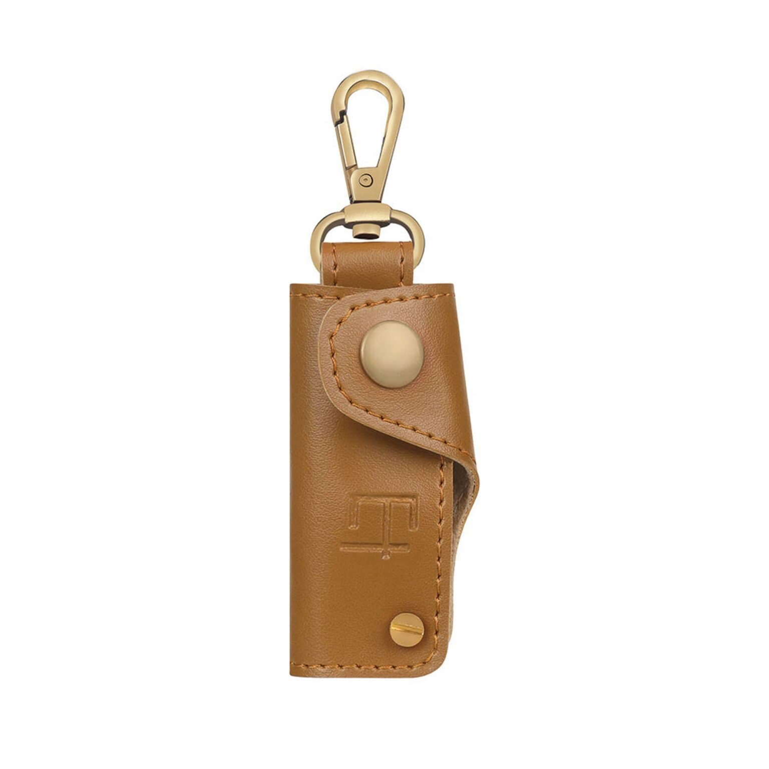 Elliot Dexter Series Tan Vegan Leather Keychain | Loop Strap + Metal Ring | Unisex Daily Carry & Gift