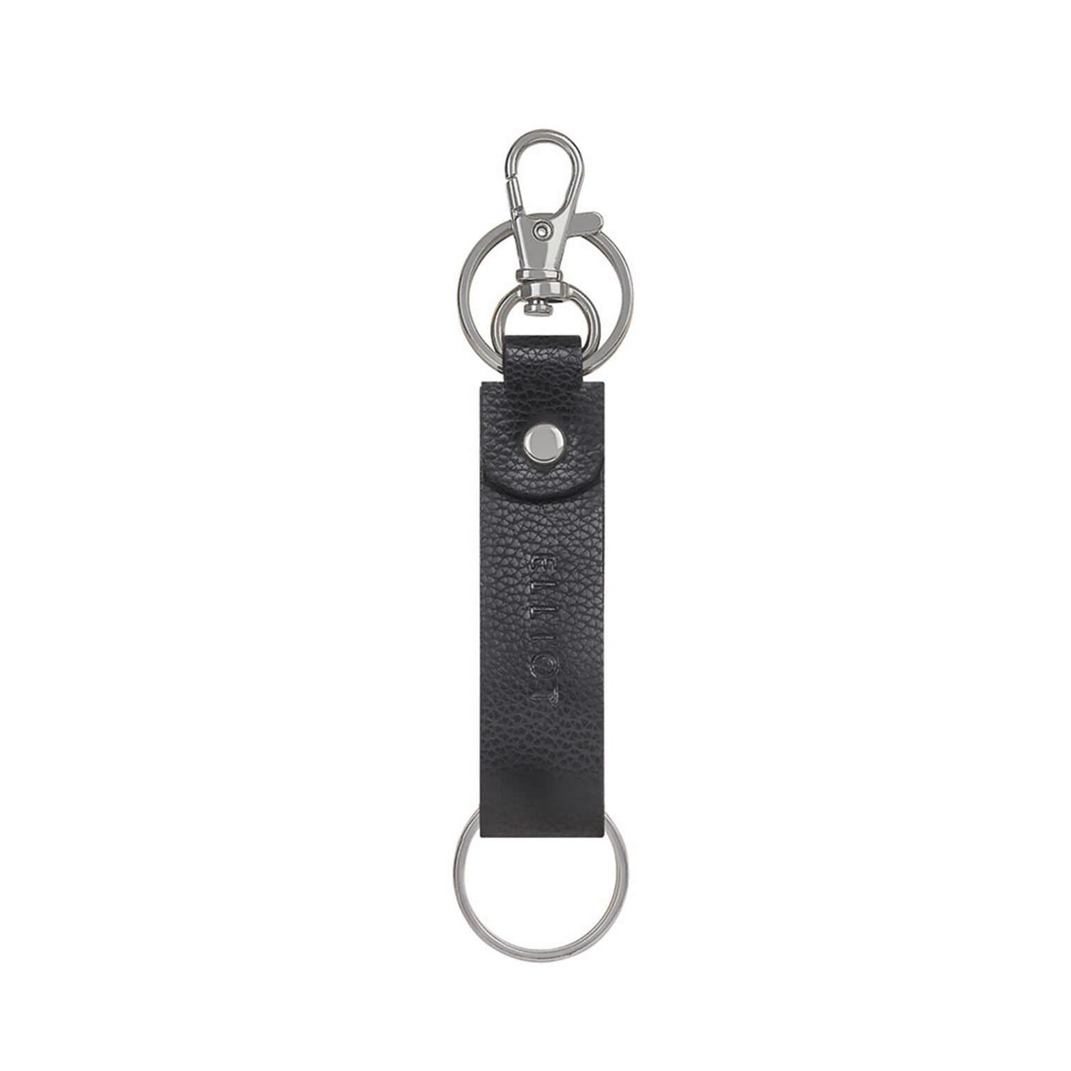 Elliot Duke Series Keychain Vegan Pebbled Leather Strap Dual Ring and Snap Closure Ideal for Everyday Use Travel Office
