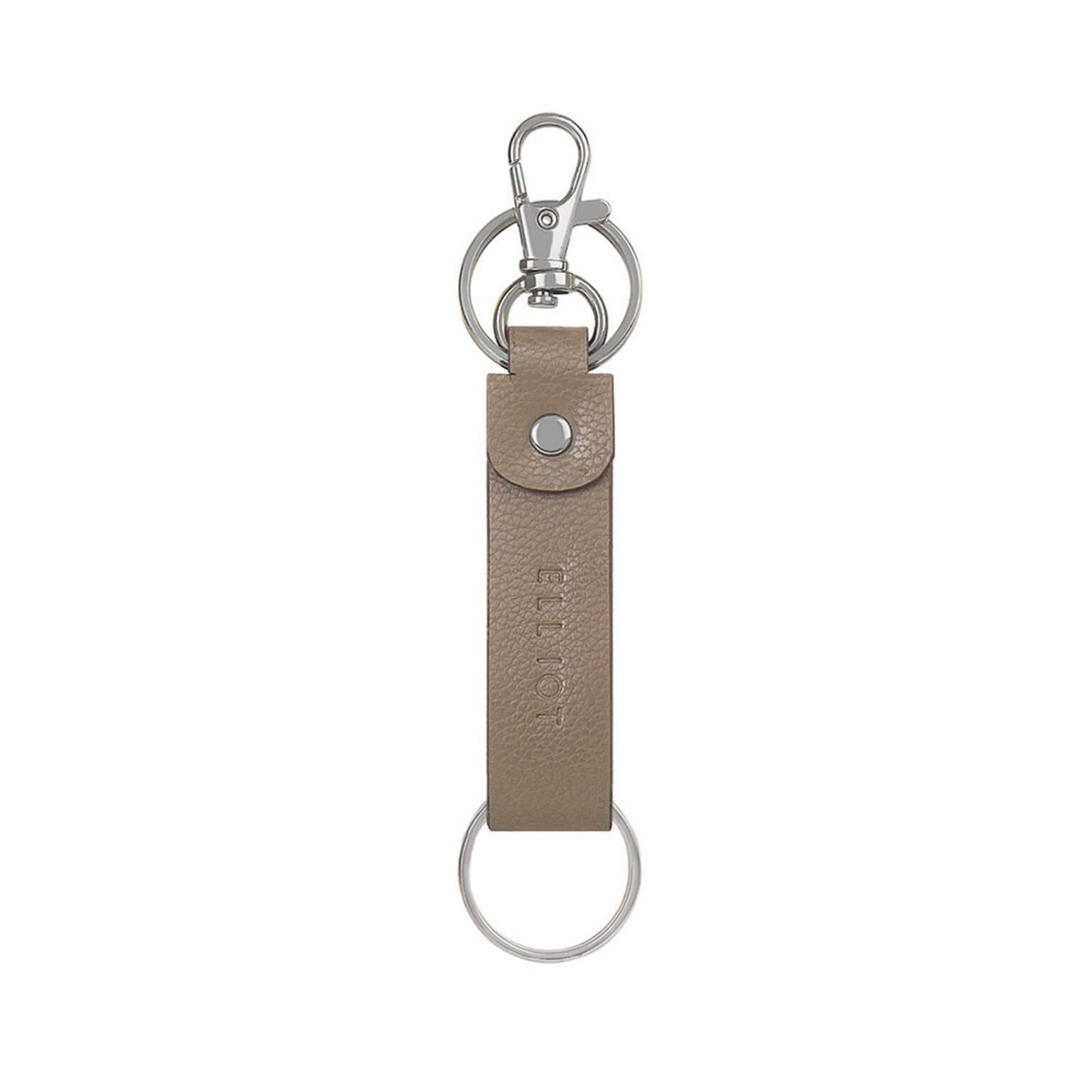 Elliot Duke Series Keychain Vegan Pebbled Leather Strap Dual Ring and Snap Closure Ideal for Everyday Use Travel Office